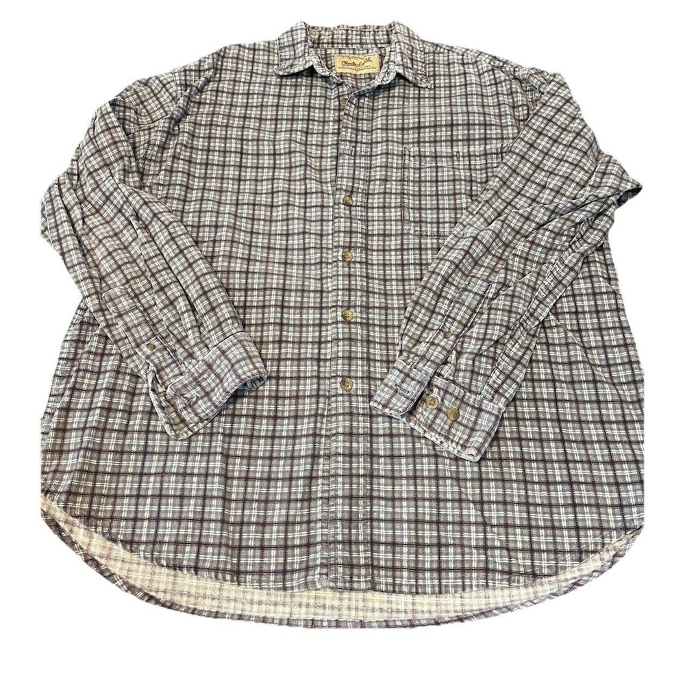 Vintage Chesterfield Plaid Flannel Shirt Men's XL Long Sleeve Button Down 90s